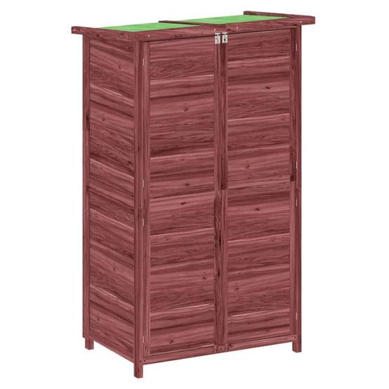 Abri de jardin cabane cabanon maison de stockage remise extérieur hangar outils robuste moka 83 x 57 x 140 cm bois massif pin marron - Image 1