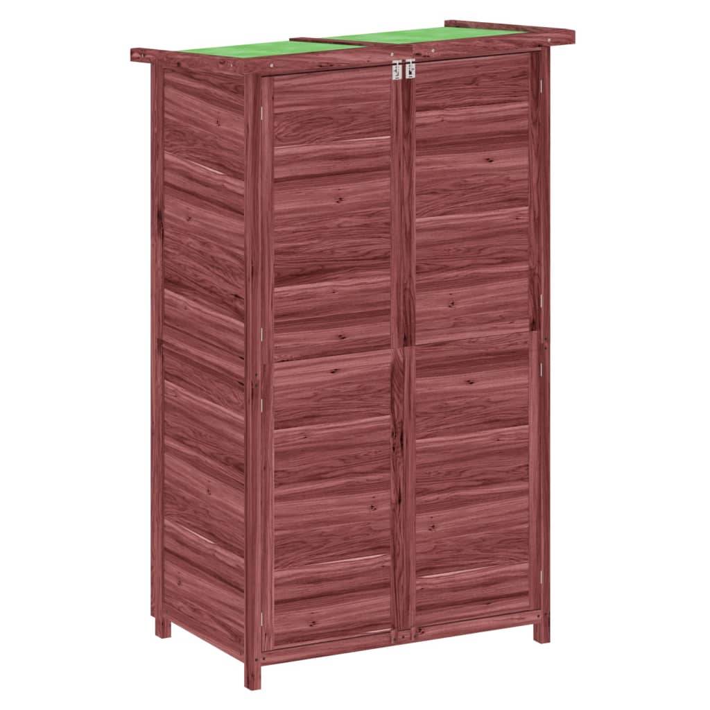Abri de jardin cabane cabanon maison de stockage remise extérieur hangar outils robuste moka 83 x 57 x 140 cm bois massif pin marron - Image 1