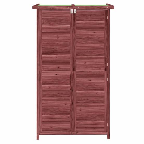 Abri de jardin cabane cabanon maison de stockage remise extérieur hangar outils robuste moka 83 x 57 x 140 cm bois massif pin marron - Image 2