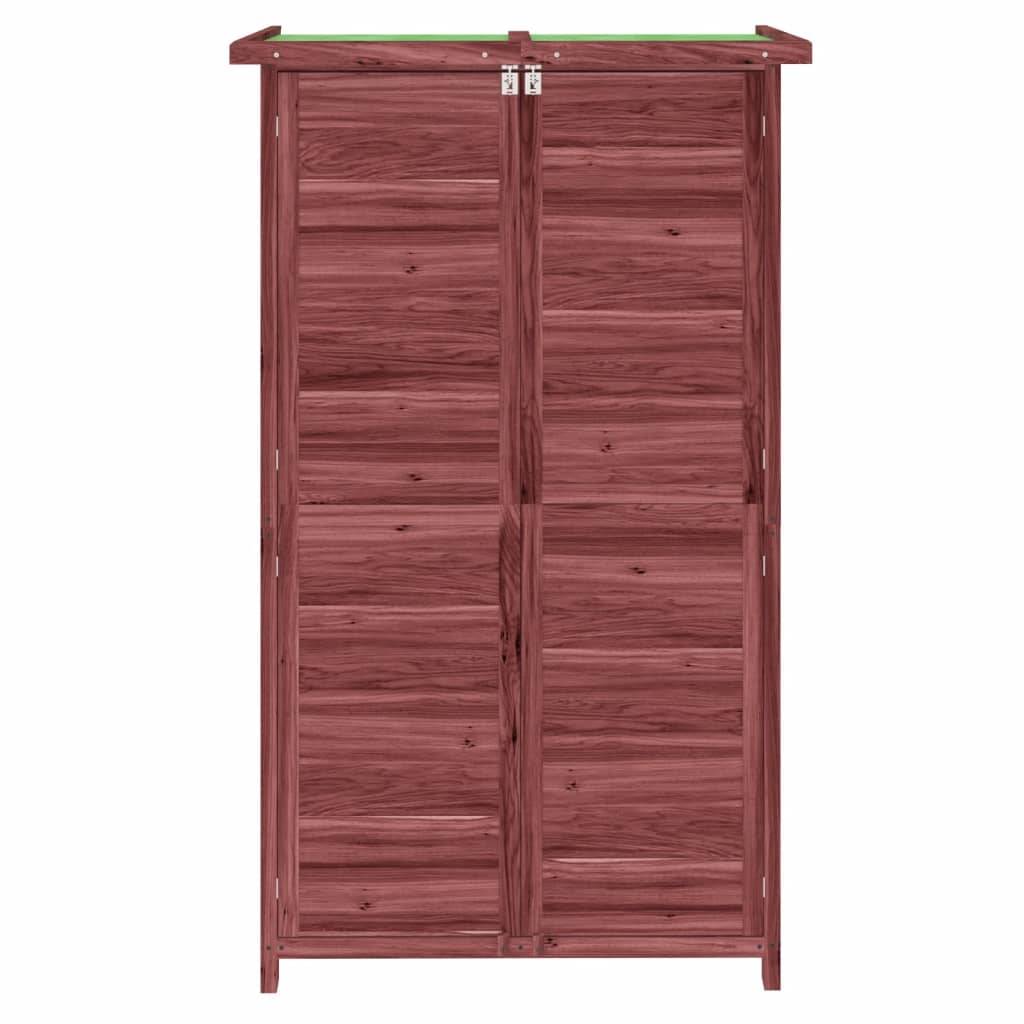 Abri de jardin cabane cabanon maison de stockage remise extérieur hangar outils robuste moka 83 x 57 x 140 cm bois massif pin marron - Image 2