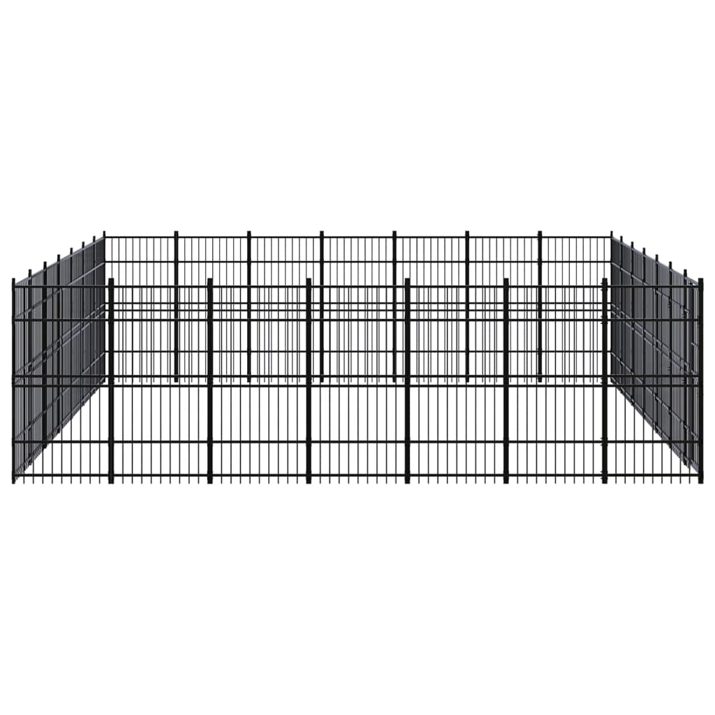 Vidaxl - Chenil D'Extérieur Pour Chiens Acier 45,16 M² - vidaXL - Imagen 3