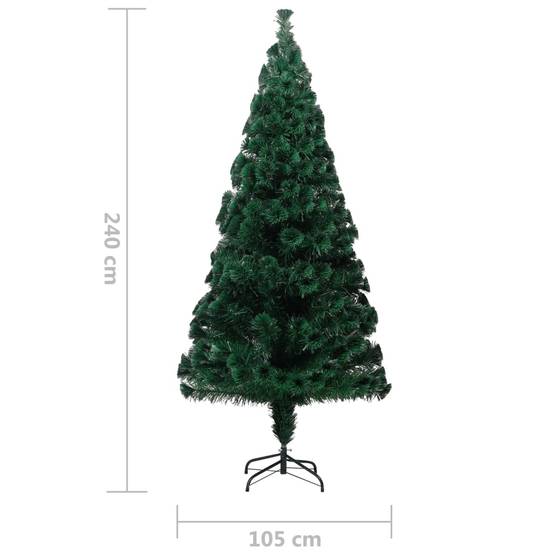 ComfortXL - Sapin de Noël lumineux fibre optique PVC décoration festive Vert 240 cm – ComfortXL Outdoor Living - Image 10