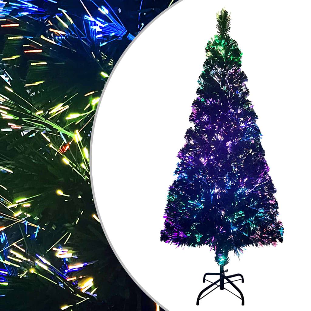 ComfortXL - Sapin de Noël lumineux fibre optique PVC décoration festive Vert 240 cm – ComfortXL Outdoor Living - Image 2
