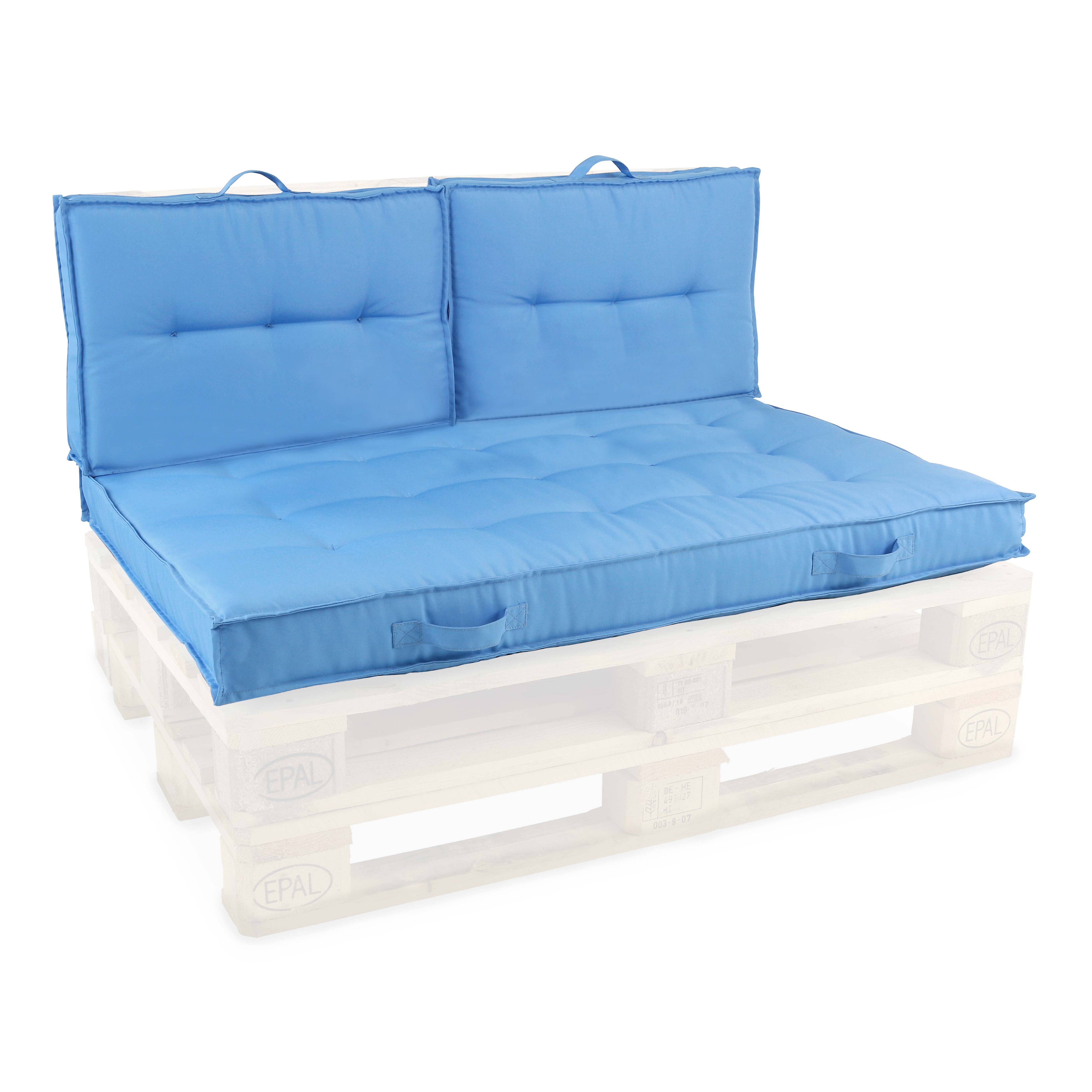 Oviala - Coussins pour palette matelassés bleu
 Cuzco - Oviala - Imagen 1