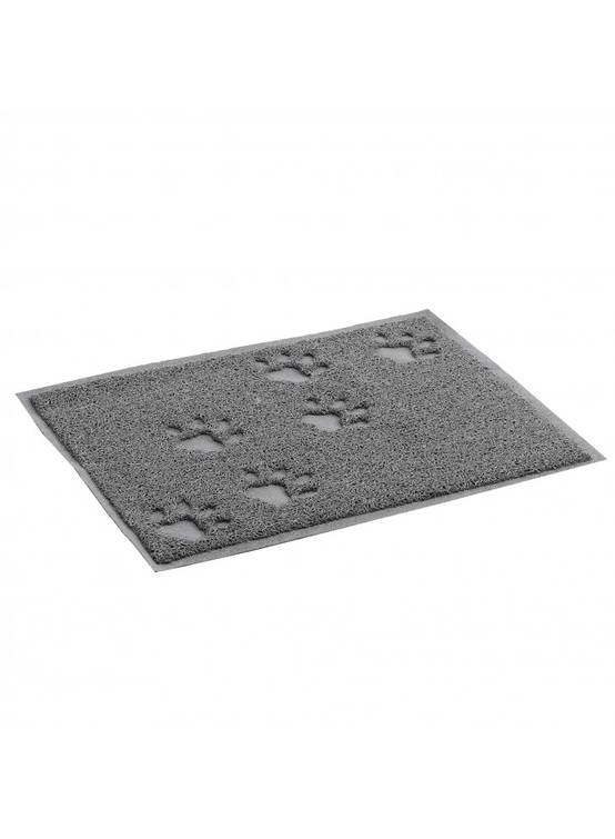 Tapis gamelle/litiere ANTHRACITE taille 40x30CM - Mon Ami Luki