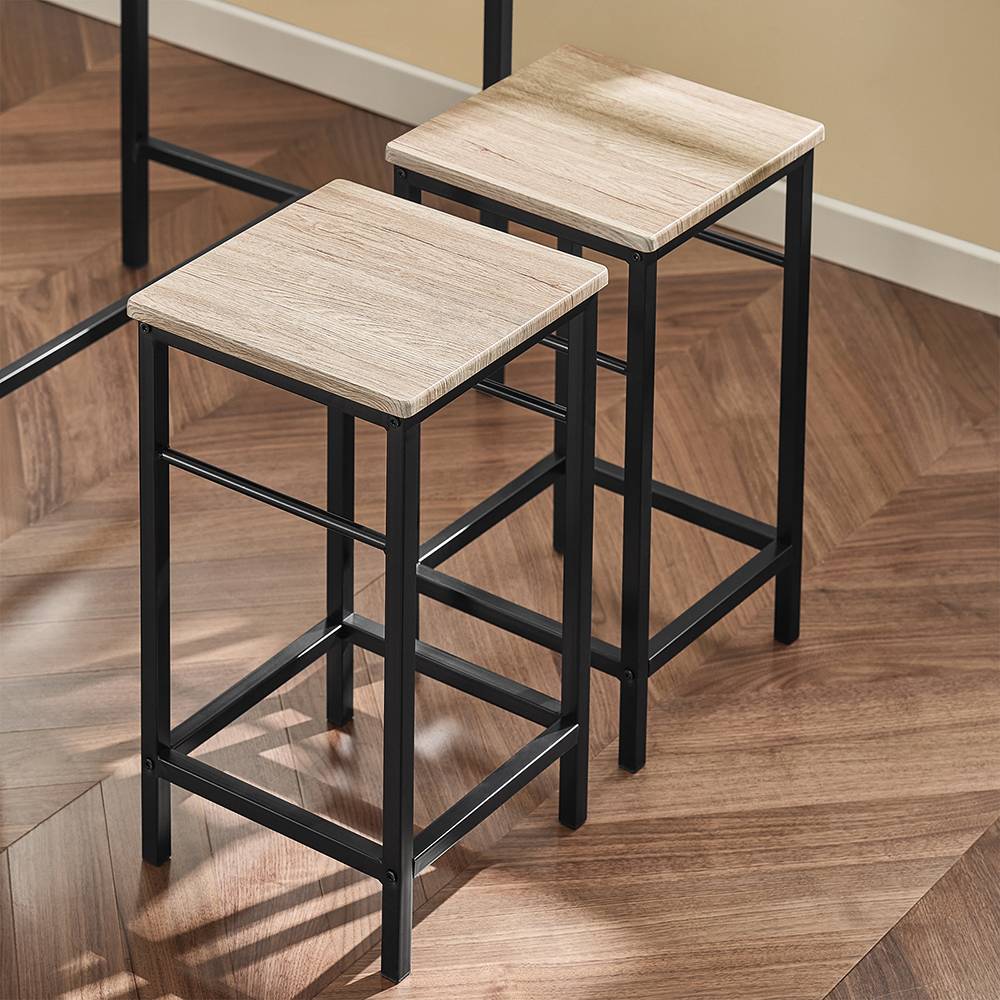Sobuy - Set de 1 Table + 4 Tabourets Ensemble Table de Bar Bistrot + 4 Tabourets avec Repose-Pieds Table Haute Cuisine L100 x I 60 x H 87cm SoBuy - Imagen 5