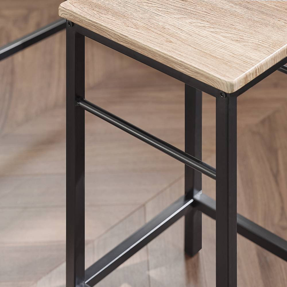 Sobuy - Set de 1 Table + 4 Tabourets Ensemble Table de Bar Bistrot + 4 Tabourets avec Repose-Pieds Table Haute Cuisine L100 x I 60 x H 87cm SoBuy - Imagen 7