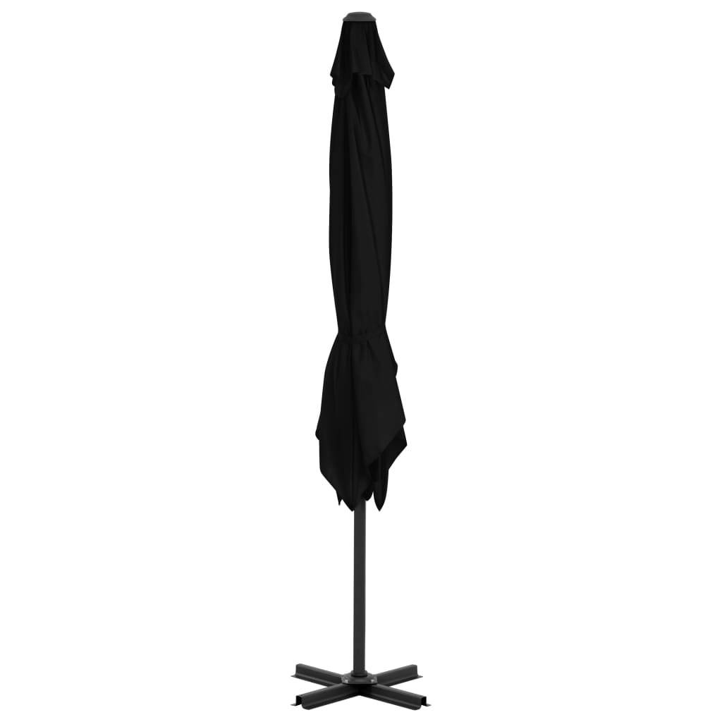 Helloshop26 - Parasol déporté et mât en aluminium 250 x 250 cm noir - Imagen 3