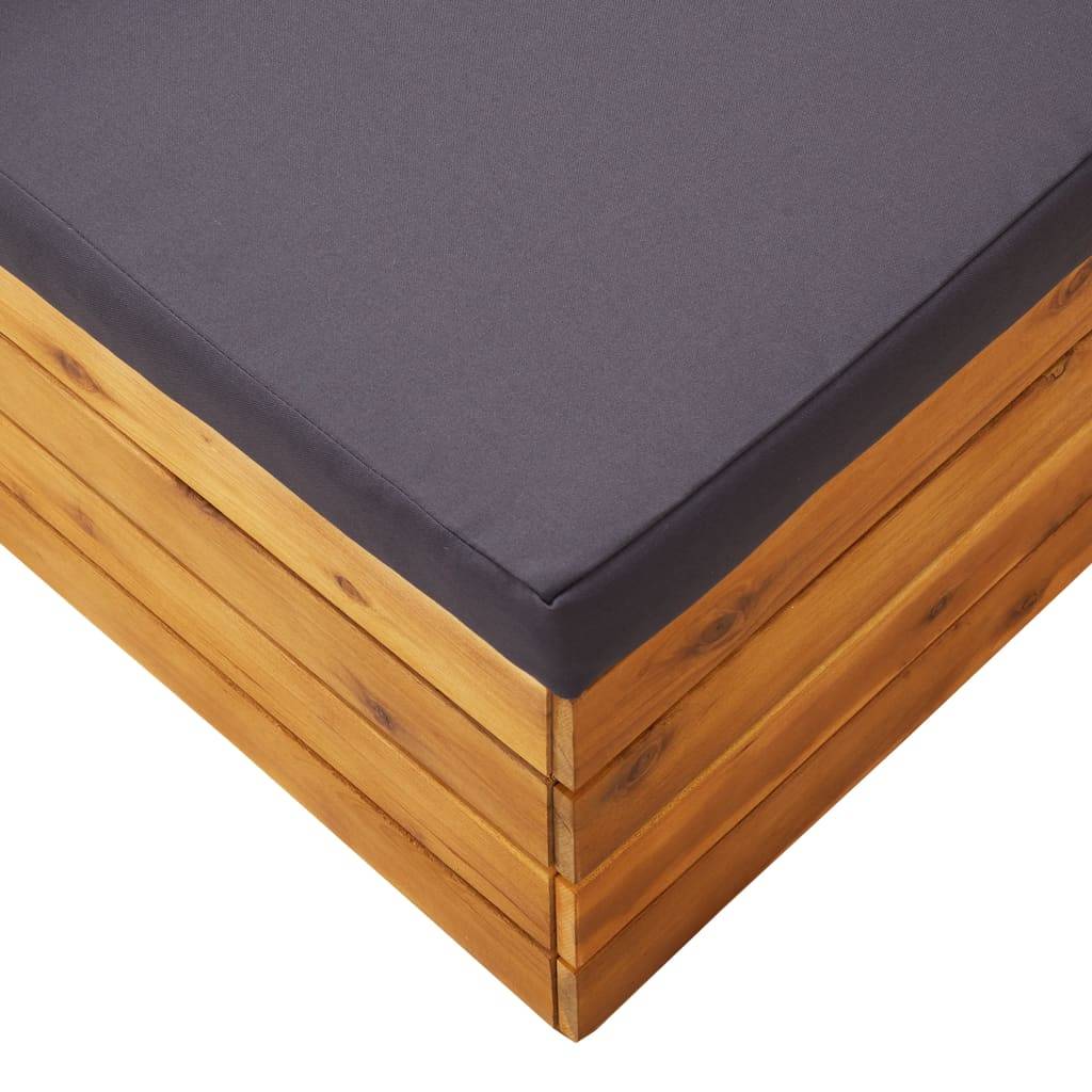 Vidaxl - Salon de jardin 8 pcs avec coussins Bois d'acacia Gris foncé vidaXL 46683 - Imagen 6