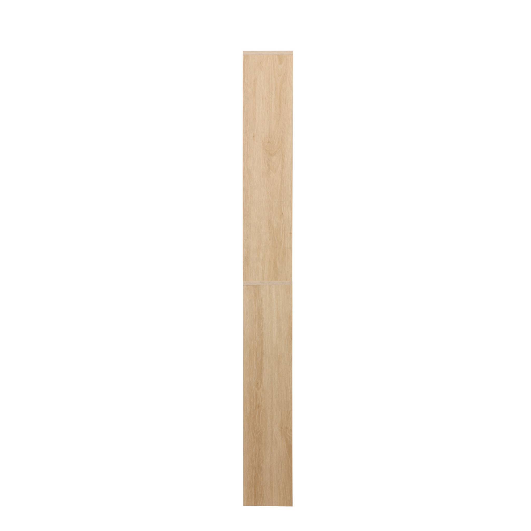 sweeek - Etagère / Meuble WC Linear avec portes coulissantes. 3 espaces de rangement. naturel. 64 x 20 x 180 cm | sweeek - Image 5