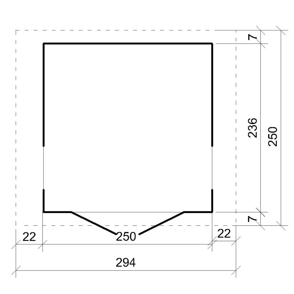 Timbela - Abri de Jardin Qualité Premium 5,9 m² - H252x250x294 cm avec un sol et des bardeaux bitumineuxs - Timbela M913A-CAVERN STEEL - Image 6