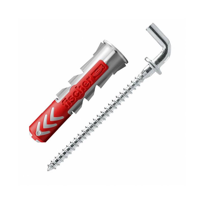 Fischer - Chevilles bi-matière Duopower + gond FISCHER - Diamètre foret / Quantité: Ø8mm / Blister de 4