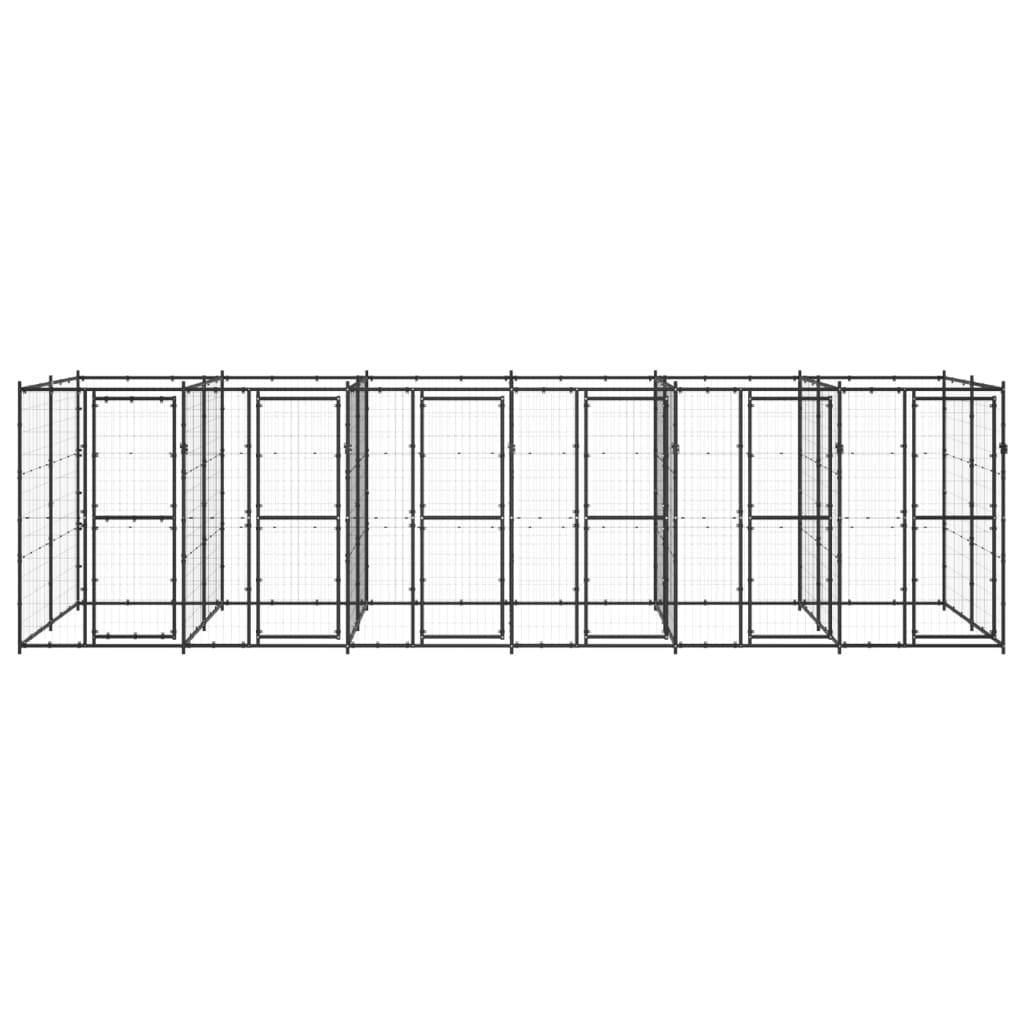 Helloshop26 - Chenil extérieur cage enclos parc animaux chien extérieur acier 14,52 m² - Imagen 3