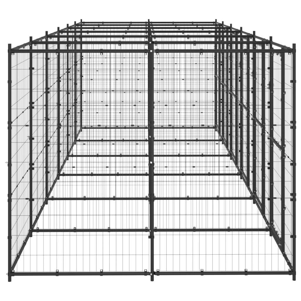 Helloshop26 - Chenil extérieur cage enclos parc animaux chien extérieur acier 14,52 m² - Imagen 4