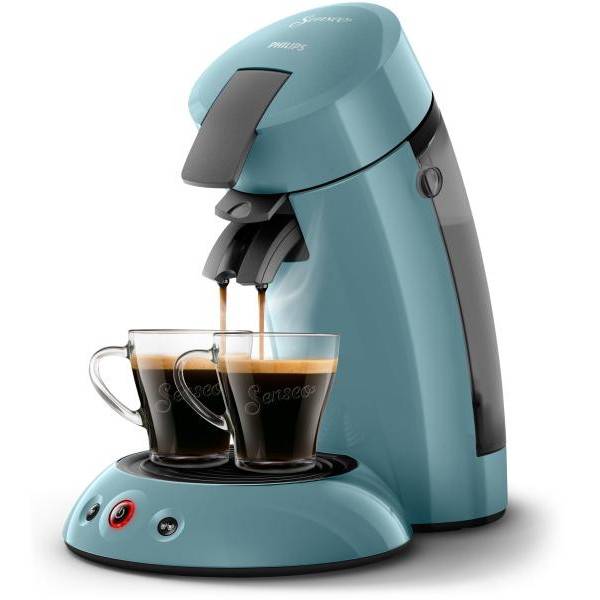 Philips - Machine a Cafe  dosette SENSEO ORGINAL Philips HD6553/21, Booster d'arômes, Crema plus, 1 ou 2 tasses, Bleu Gris - Image 1
