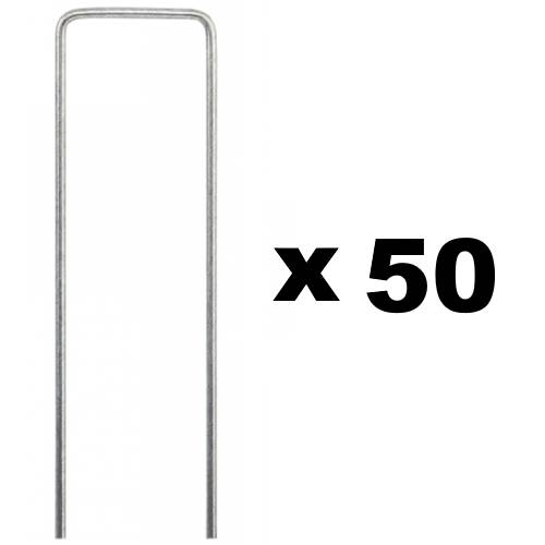 Gt Garden - Lot de 50 piquets de fixation pour jardin en acier galvanisé - 30 x 200 mm - GT GARDEN - Imagen 1