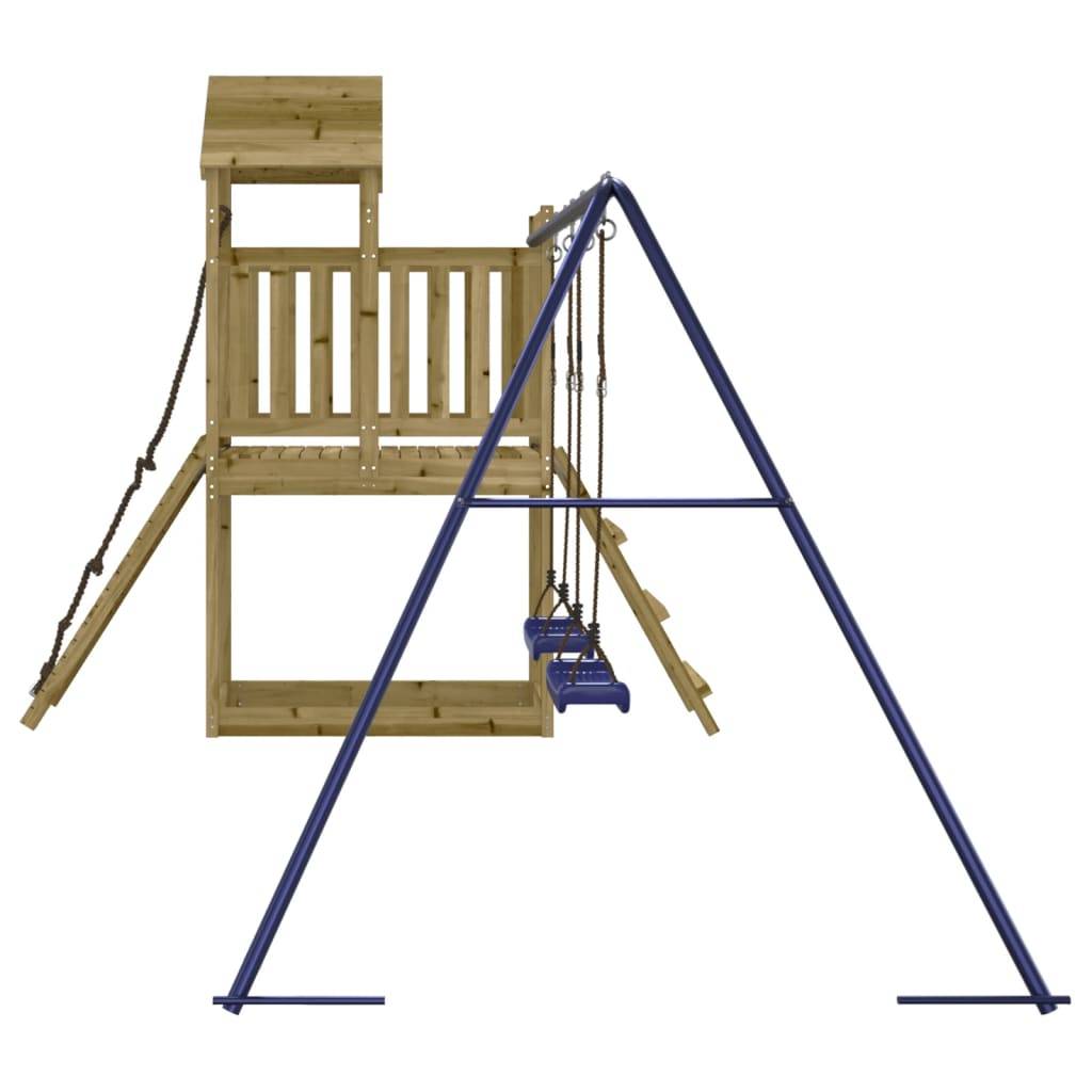 Helloshop26 - Aire de jeux d'extérieur balançoires toboggan portiques robuste jeux jardin 313 x 248 x 214 cm bois de pin imprégné - Imagen 5