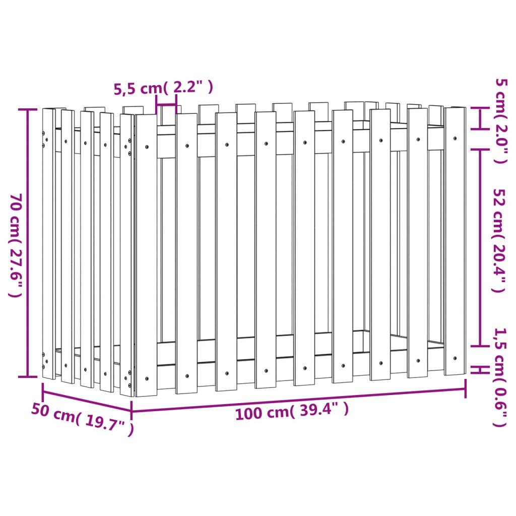 ComfortXL - Potager surélevé très haut pin traité autoclave design clôture 100x50x70cm – ComfortXL Outdoor Living - Image 9