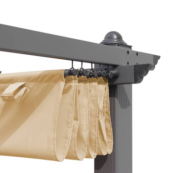 Toile de toit beige pour tonnelle 3x4m Condate - toile de rechange pergola. toile de remplacement | sweeek - Image 2