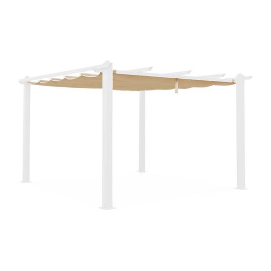 Toile de toit beige pour tonnelle 3x4m Condate - toile de rechange pergola. toile de remplacement | sweeek - Image 1