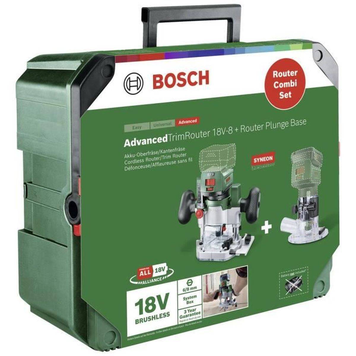 Bosch - Défonceuse à défoncer sans fil pour bois AdvancedTrimRouter 18V-8, base d’affleurement, moteur sans balais - Bosch - Image 3