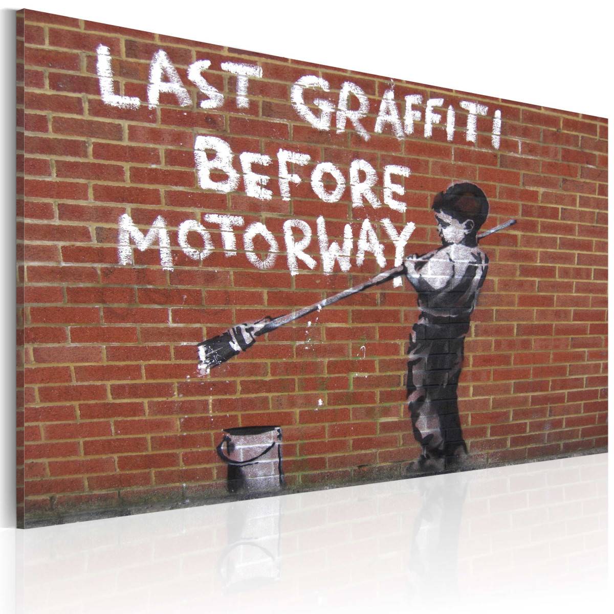 Tableau "Dernier Graffiti Avant l'autoroute - Banksy" 40x60cm - Image 1