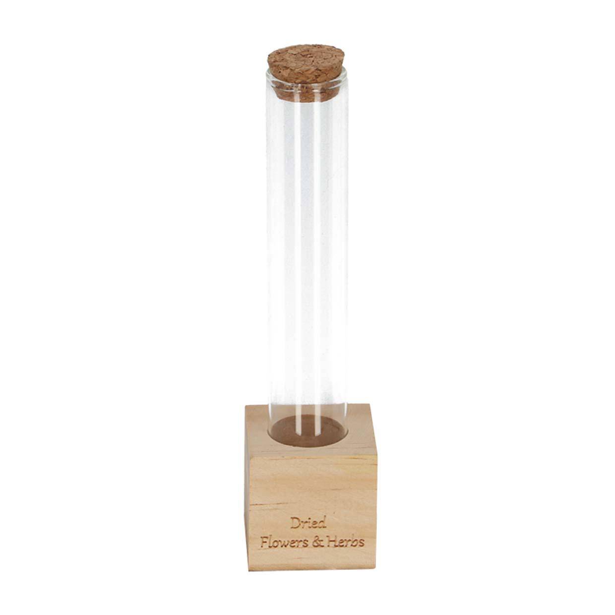 Support en bois pour fleurs séchées - tube S - Image 1