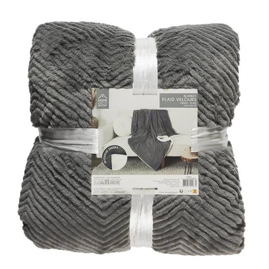 The Home Deco Factory - Plaid imitation fourrure grise et sherpa 140 x 200 cm - Image 6