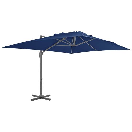 PANGIVO - Parasol déporté aluminium bleu azur 400 x 300 x 268 cm - PANGIVO - Image 1