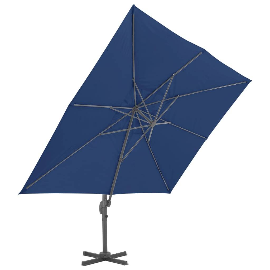 PANGIVO - Parasol déporté aluminium bleu azur 400 x 300 x 268 cm - PANGIVO - Image 3