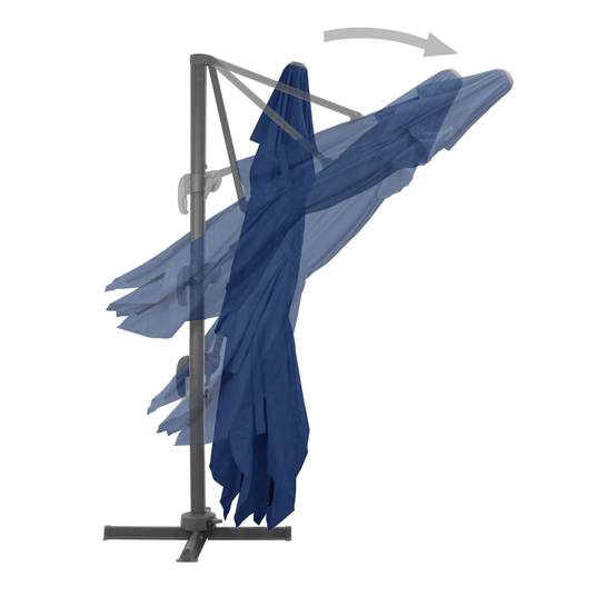 PANGIVO - Parasol déporté aluminium bleu azur 400 x 300 x 268 cm - PANGIVO - Image 4