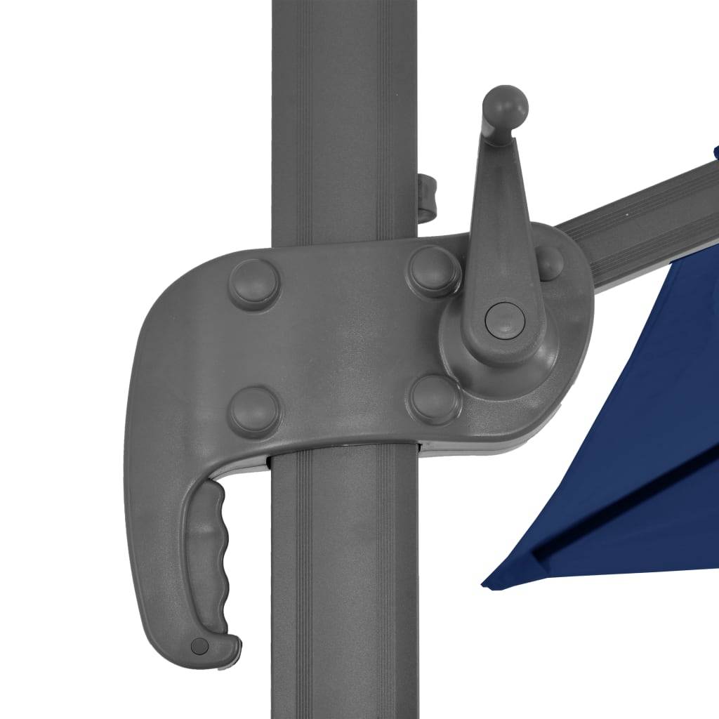 PANGIVO - Parasol déporté aluminium bleu azur 400 x 300 x 268 cm - PANGIVO - Image 7