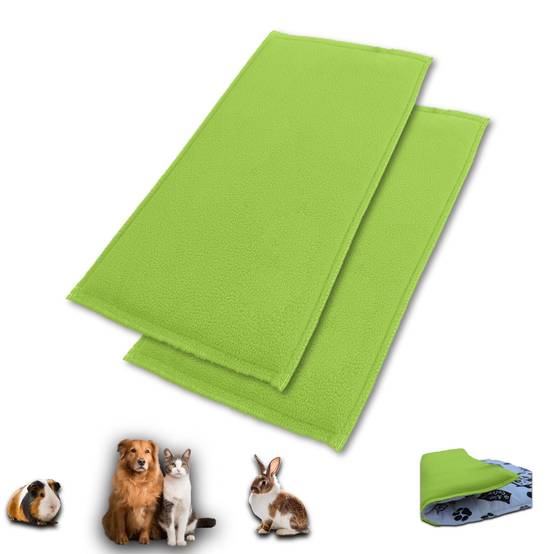 Lot de 2 - Tapis pour Cochon d'inde et Lapin en Polaire 105 x 70 cm - Polaire Absorbant, Lavable en Machine, Economique - Neo Solvo - Image 1