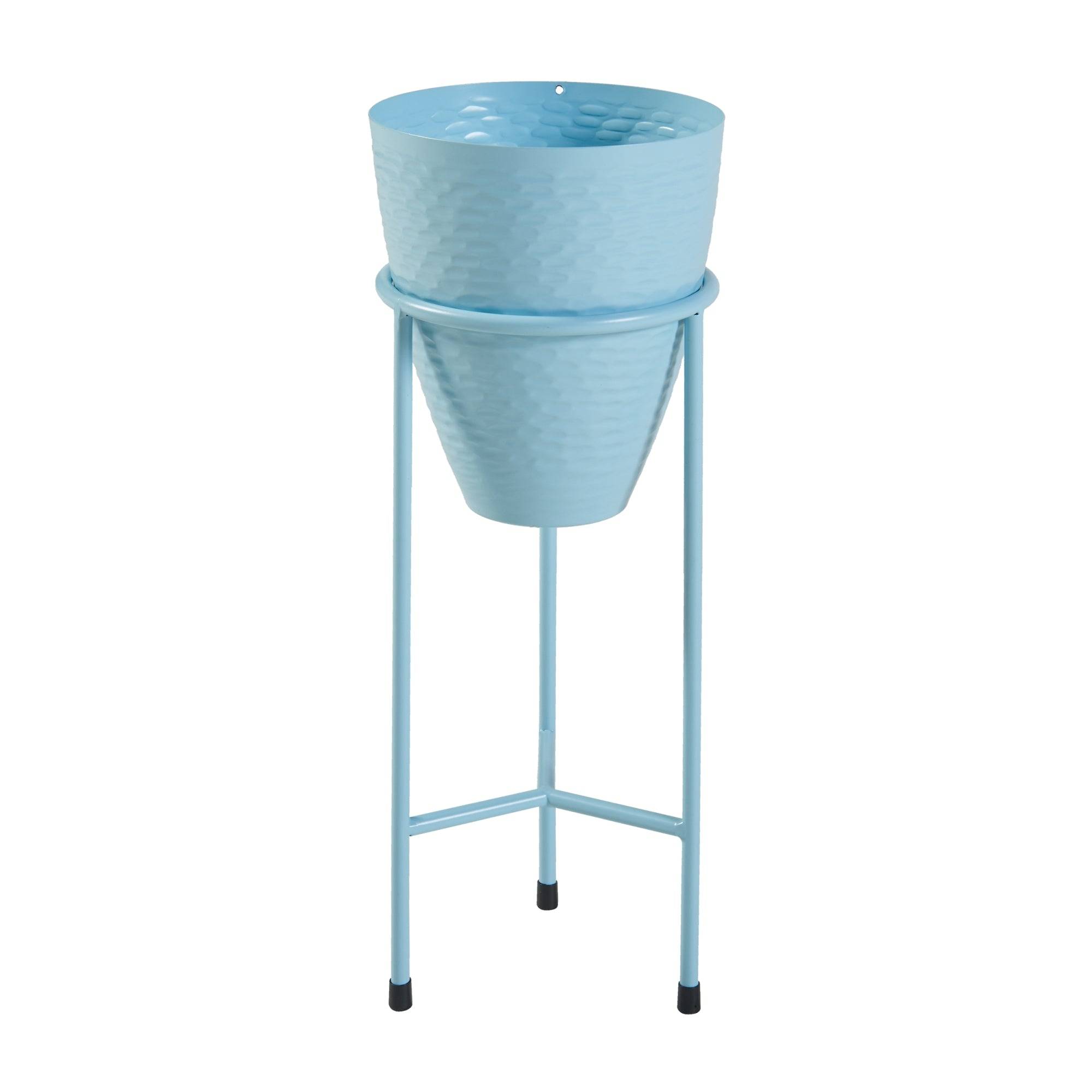 Porte-plantes style intemportel support 41 x 16 cm bleu clair - Image 1