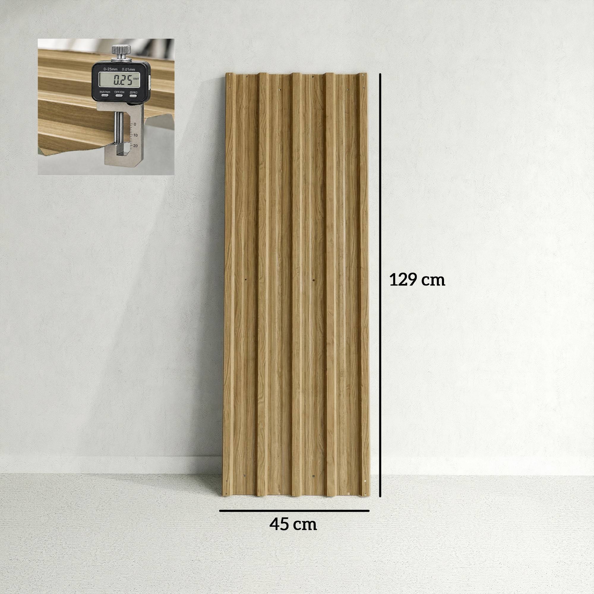 ComfortXL - Lot de 12 tôles de bardage et toiture en acier galvanisé aspect bois naturel 129 x 45 cm pour abri et garage - Image 3