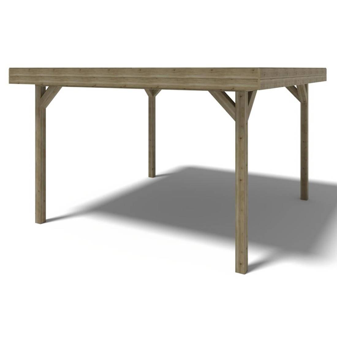 Altanka - Pergola de jardin 4.04x4.04m avec panneaux - traité - ALT133 - ALTANKA - Image 4