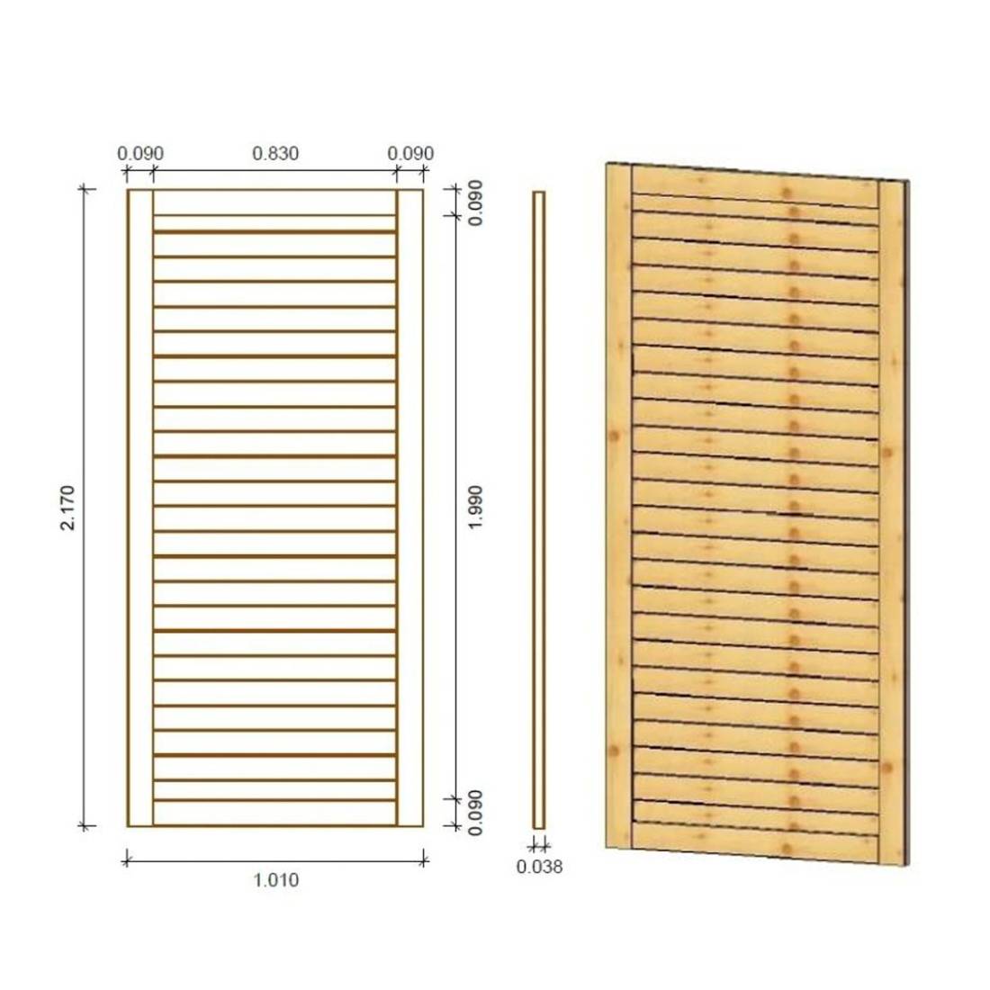Altanka - Pergola de jardin 4.04x4.04m avec panneaux - traité - ALT133 - ALTANKA - Image 5