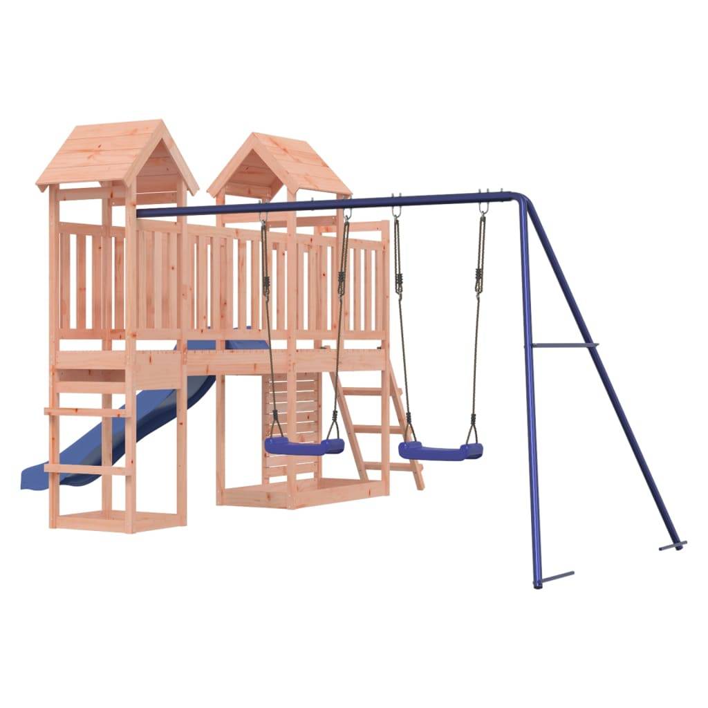 Helloshop26 - Aire de jeux d'extérieur balançoires toboggan portiques robuste jeux jardin 505 x 332 x 214 cm bois massif de douglas - Imagen 1