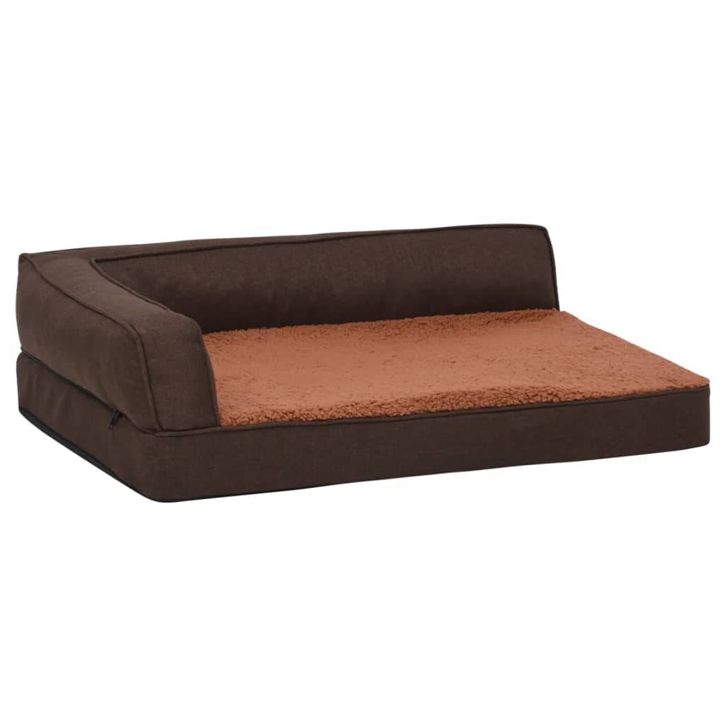 Vidaxl - Matelas de lit ergonomique de chien 60x42 cm Polaire aspect lin vidaXL 171340 - Imagen 2