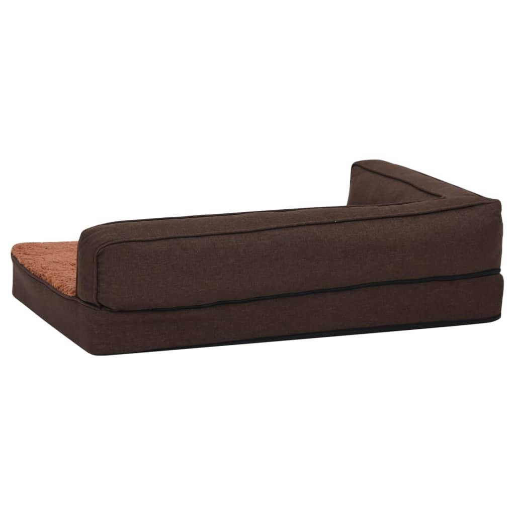Vidaxl - Matelas de lit ergonomique de chien 60x42 cm Polaire aspect lin vidaXL 171340 - Imagen 6