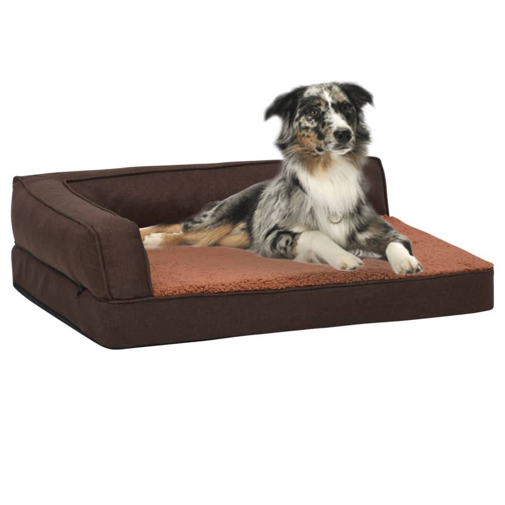 Vidaxl - Matelas de lit ergonomique de chien 60x42 cm Polaire aspect lin vidaXL 171340 - Imagen 1