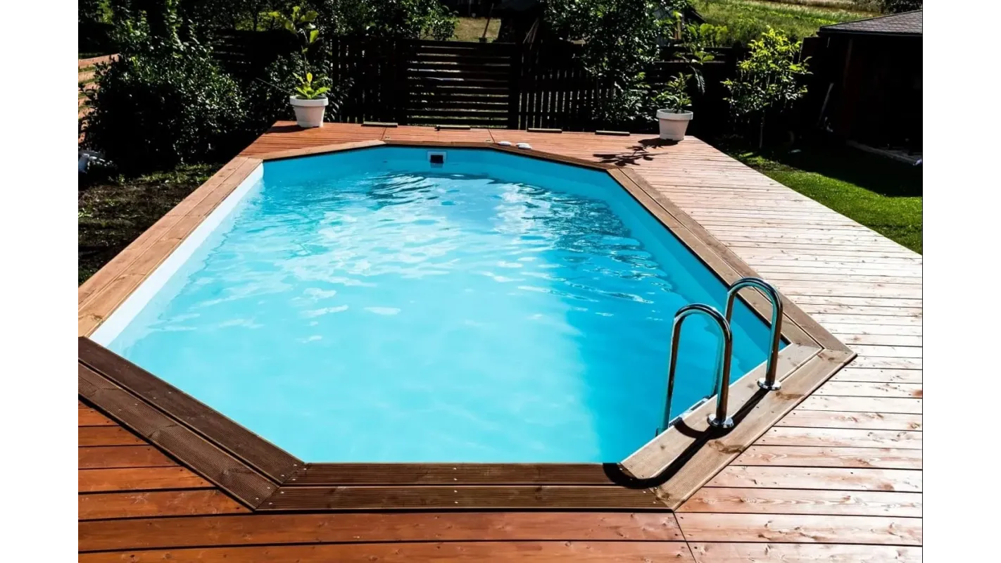Altanka - Piscine en bois 7,57x4,07 - H.1,45 m - avec filtration et coffre - BAS751OSPI+SZA - Imagen 4