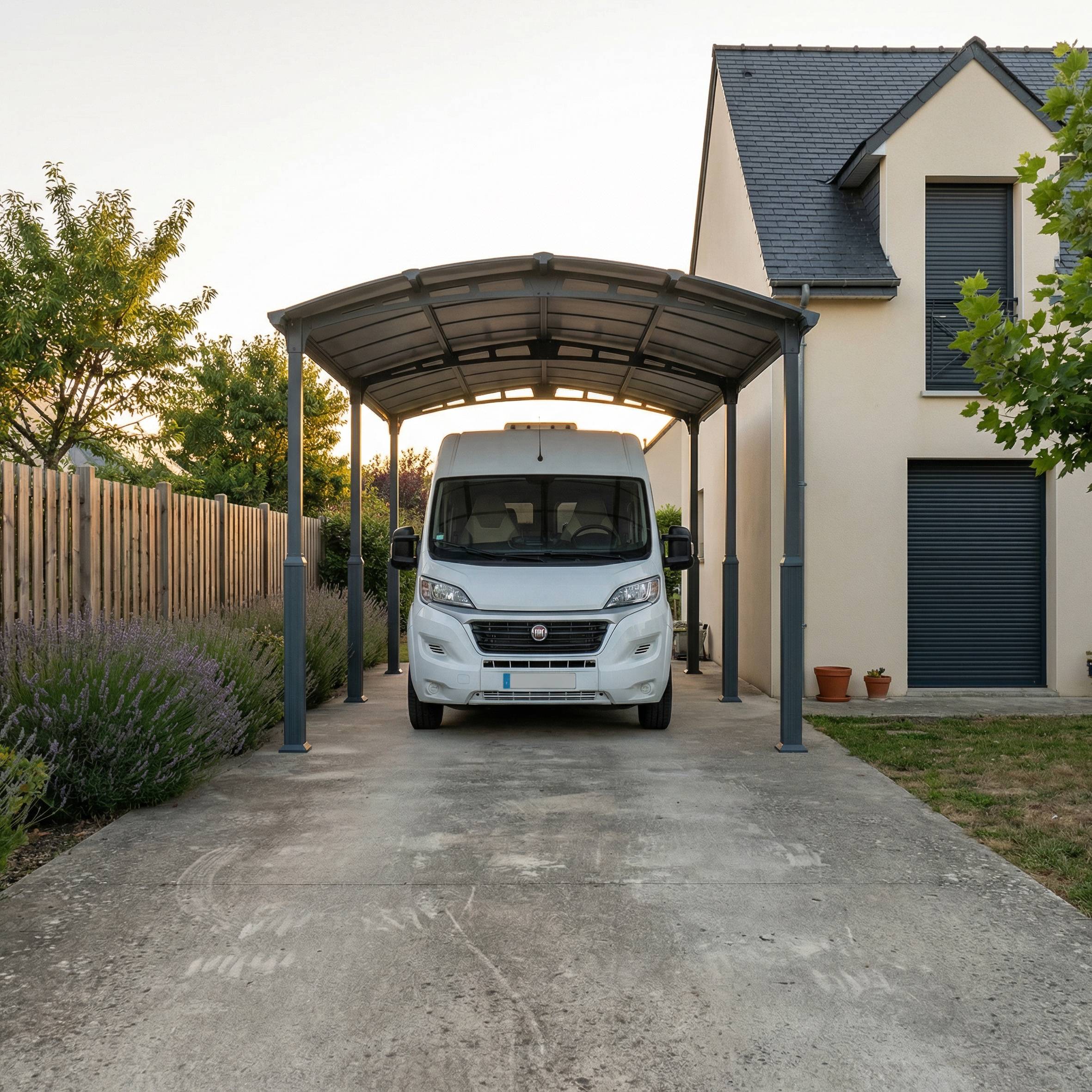 Canopia - Canopia Carport Camping-Car Alpine 6,49 x 3,52 m Gris - Imagen 2