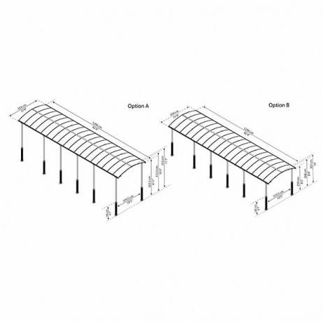 Canopia - Canopia Carport Camping-Car Alpine 6,49 x 3,52 m Gris - Image 10