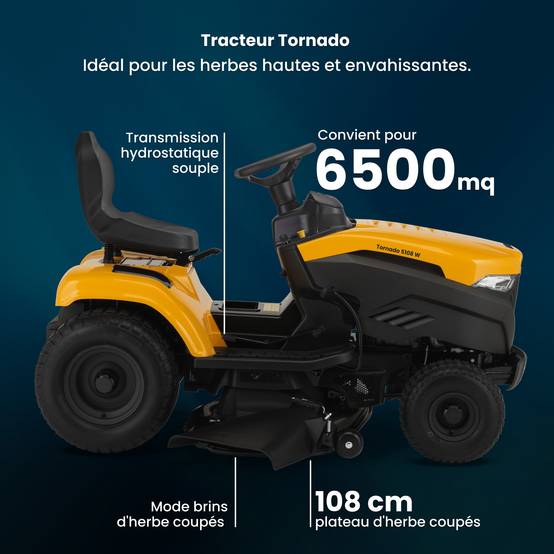 Stiga - Tracteur Tornado 5108 W, moteur 586 cc, éjection latérale - STIGA - Image 2