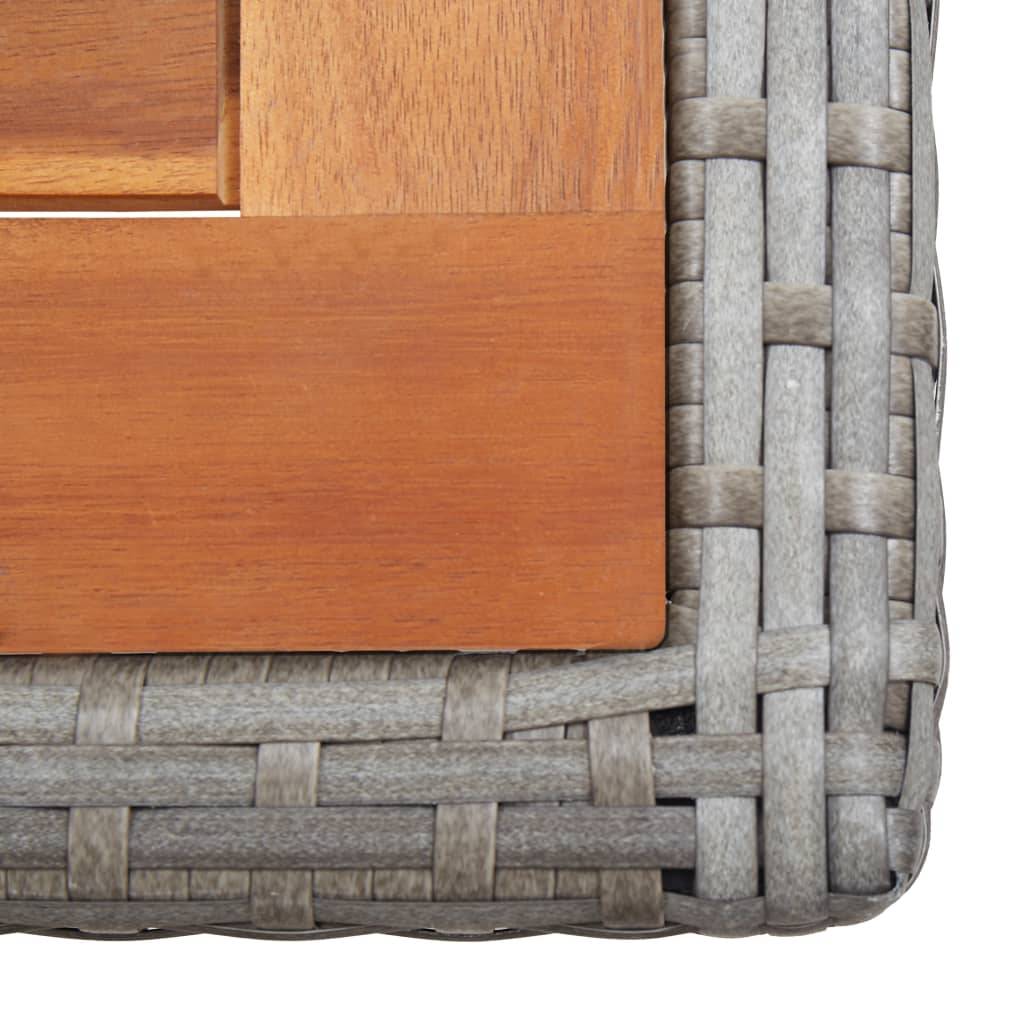 ComfortXL - Table de Jardin Anthracite Bi-Matière, Résine Tressée et Plateau en Bois d'Acacia, 110x53 cm – ComfortXL Outdoor Living - Image 4