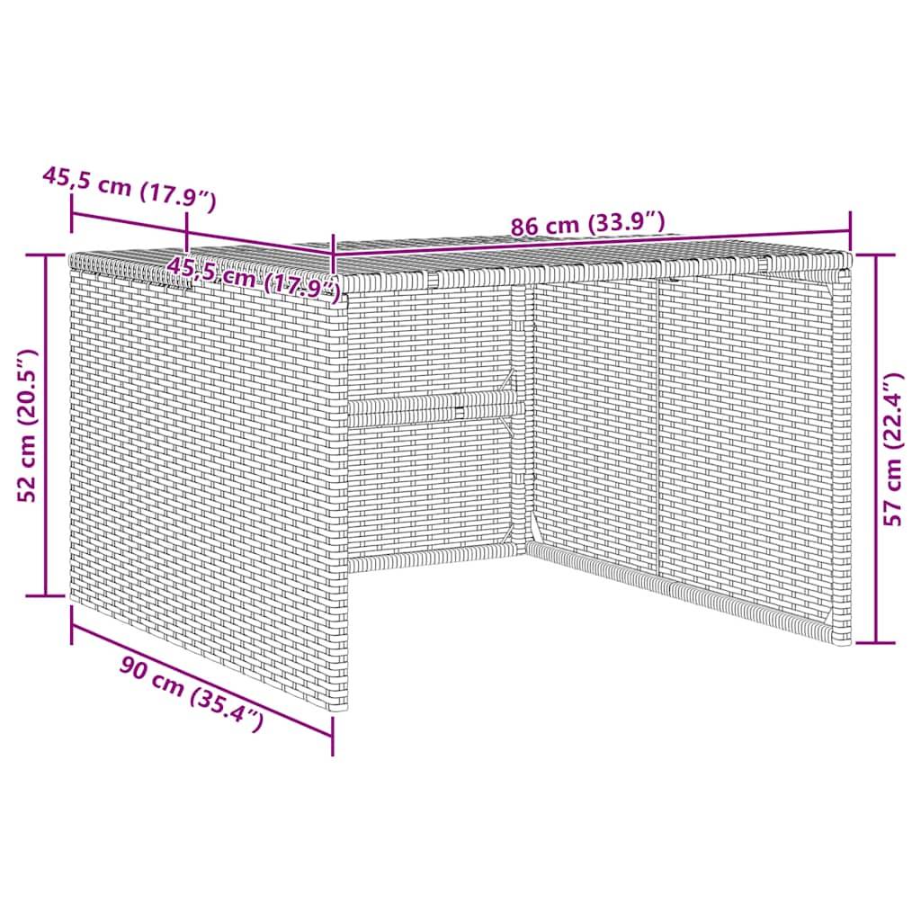 PANGIVO - Garage pour robot tondeuse résine tressée et acier gris 90 x 86 x 57 cm - PANGIVO - Image 10
