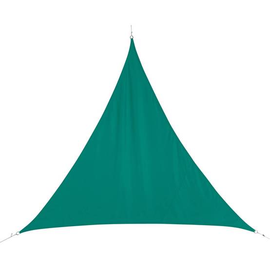 Hesperide - Voile d'ombrage triangulaire "Curacao" émeraude 3x3x3m en polyester Hespéride - Image 1