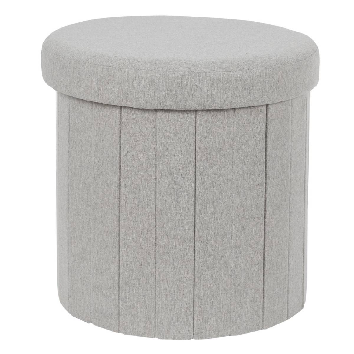 The Home Deco Factory - Pouf Coffre Pliable "Pills" 38cm Gris - Image 2