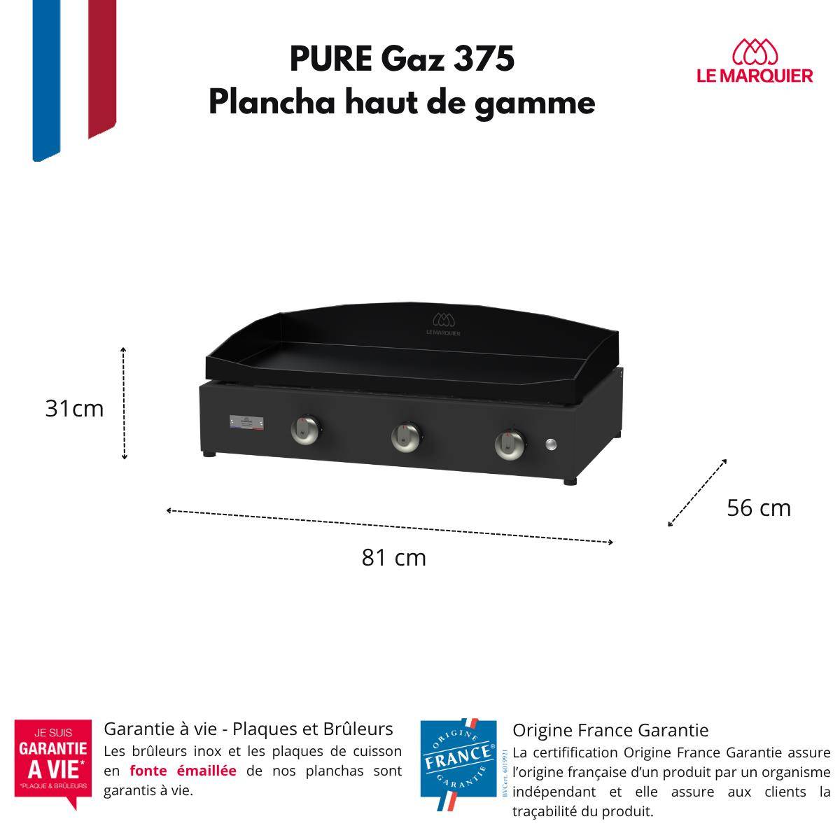 Le Marquier - Plancha Pure 375 Noir - Imagen 4